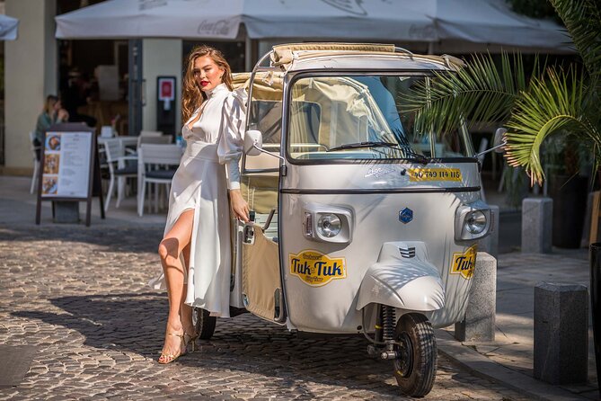 Tuk Tuk Bucharest Romantic Tour with miniBAR - Palatul CEC and central Bucharest architecture