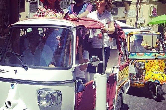 Tuk tuk ride, ape car - From Teatro Massimo to Politeama Garibaldi