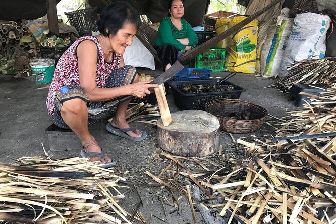 Tuk Tuk Tour (Full-Day) - Fish paste and rice paper offer a look at village work