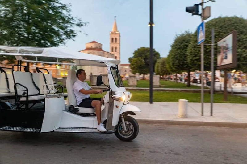 Zadar: Sunset Eco Tuk Tuk Tour - The Sea Organ turns waves into music